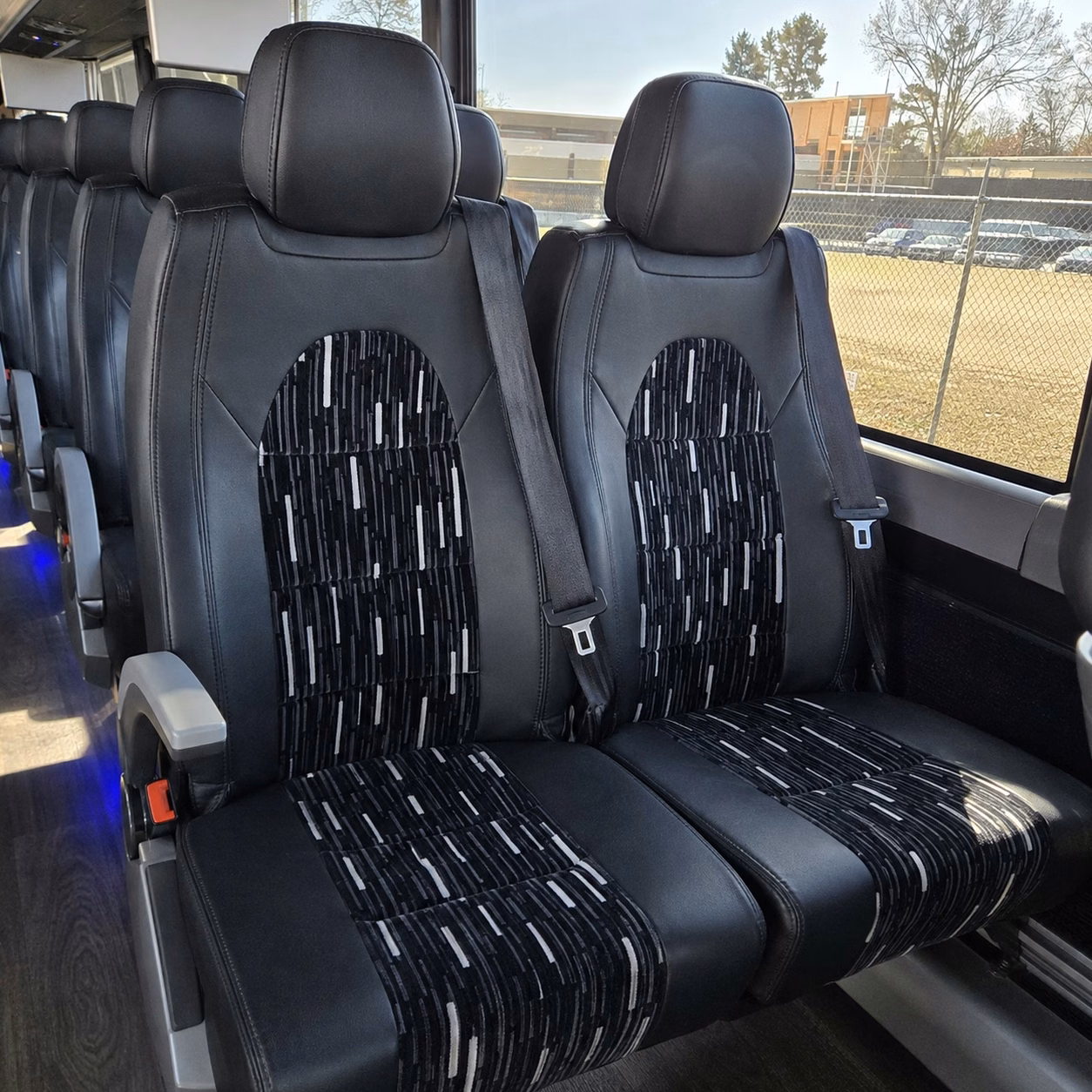 56 passenger charter bus interior